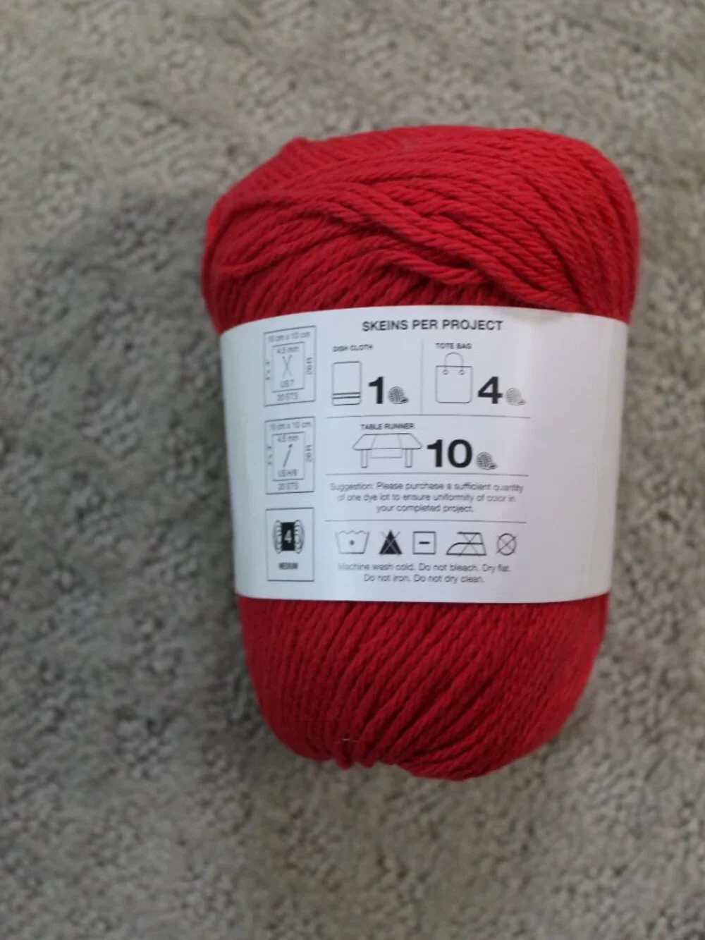 Lot of 3 Yarn Skeins Mixed Brands & Materials Pink, Purple, Red